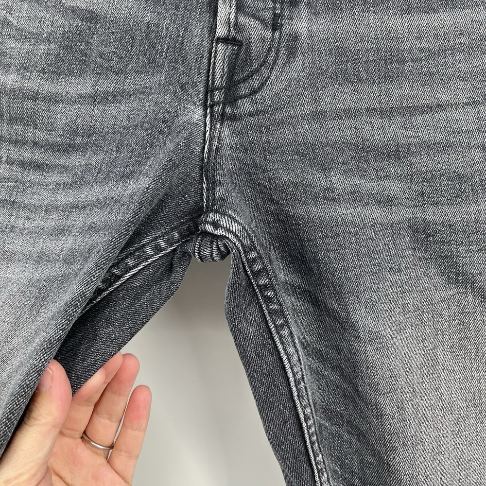 Allsaints Jean Men 30x30 Gray Cigarette Skinny Fit Button Fly Stretch Denim Goth - Picture 5 of 10